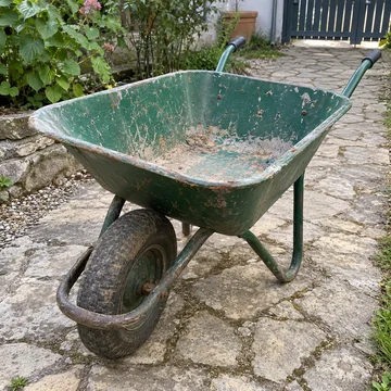 Brouette de jardin de seconde main